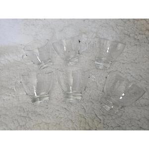(Lot of 6) Bormioli Rocco Clear Espresso Coffee Tea Cups Glass Small 3" Glasses